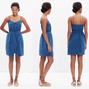 Madewell Blue Spaghetti Strap Sundress